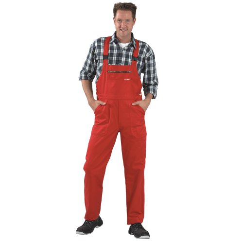 Planam Größe 26 Herren MG 290 Latzhose mittelrot Modell 0631 von Planam