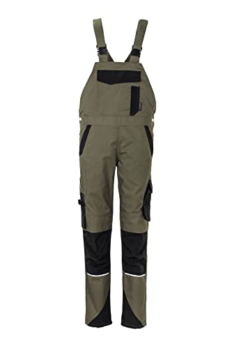 Planam Norit Damen Latzhose Oliv schwarz Modell 6535 Größe 52 von Planam