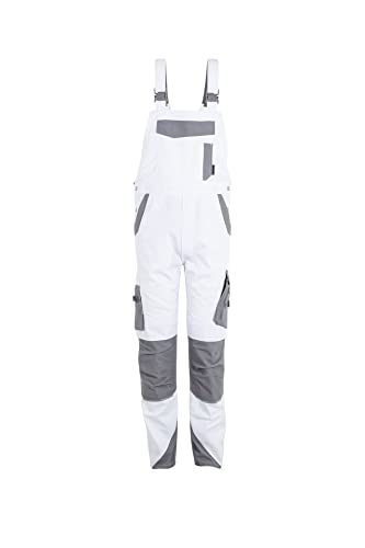 Planam Norit Herren Latzhose Weiss Zink Modell 6528 Größe 52 von Planam