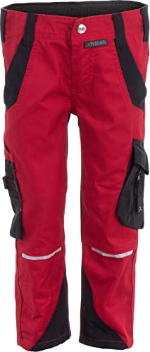 Planam Norit Kinder Junior Bundhose rot schwarz Modell 6547 Größe 110/116 von Planam