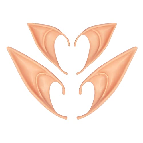 Elf Ears Cosplay, 2 Paar Elfen Ohren, weiche Elfenohren Cosplay, Elfen Ohren für Halloween Weihnachtsfeier Cosplay Karneval Party Fasching Kostüm Zubehör von PlandleLee