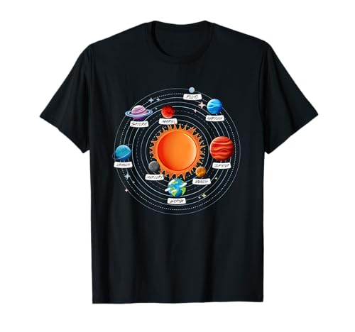Sonnensystem Planeten Sonne Kinder Erwachsene T-Shirt von Planet Weltall Astronom Weltraum