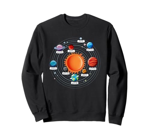 Sonnensystem Planeten Sonne Kinder Erwachsene Sweatshirt von Planet Weltall Astronom Weltraum