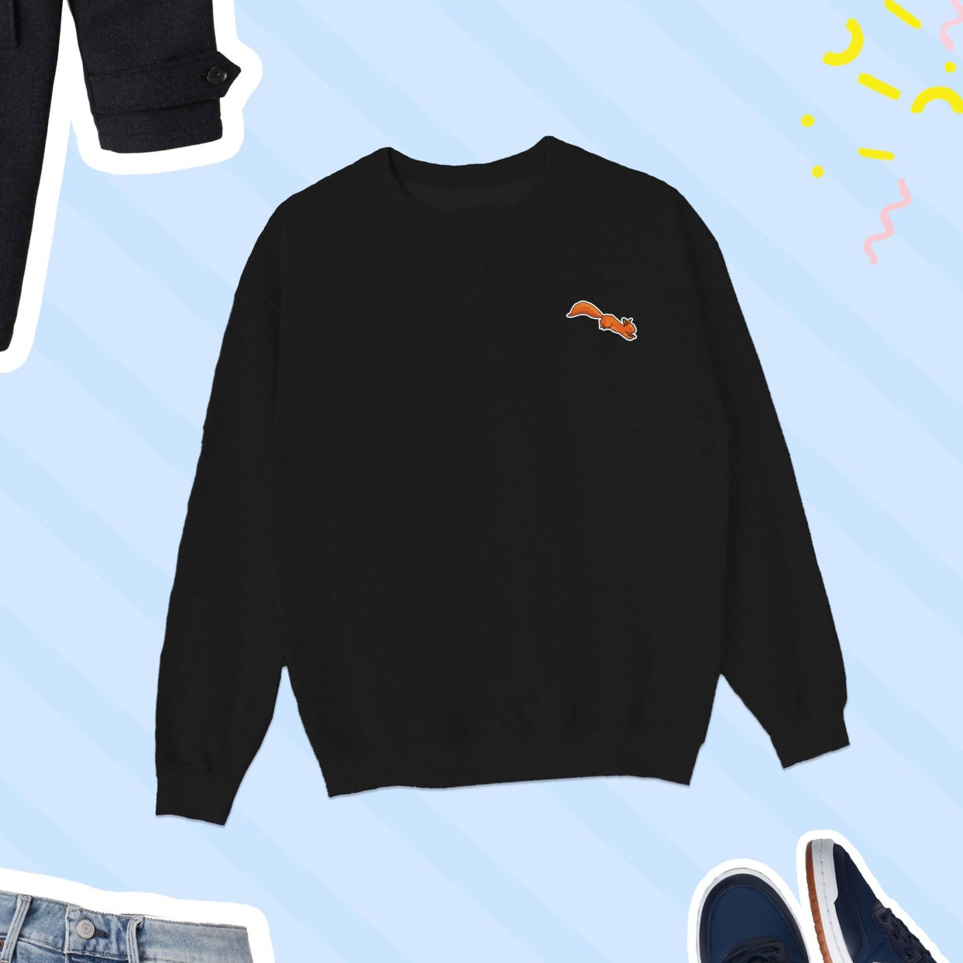 Eichhörnchen Süßes Sweatshirt, Streifenhörnchen Kleiner Pullover, Springender Icon Geschenk, Crewneck, Geschenk Für Liebhaber von Planet4Life