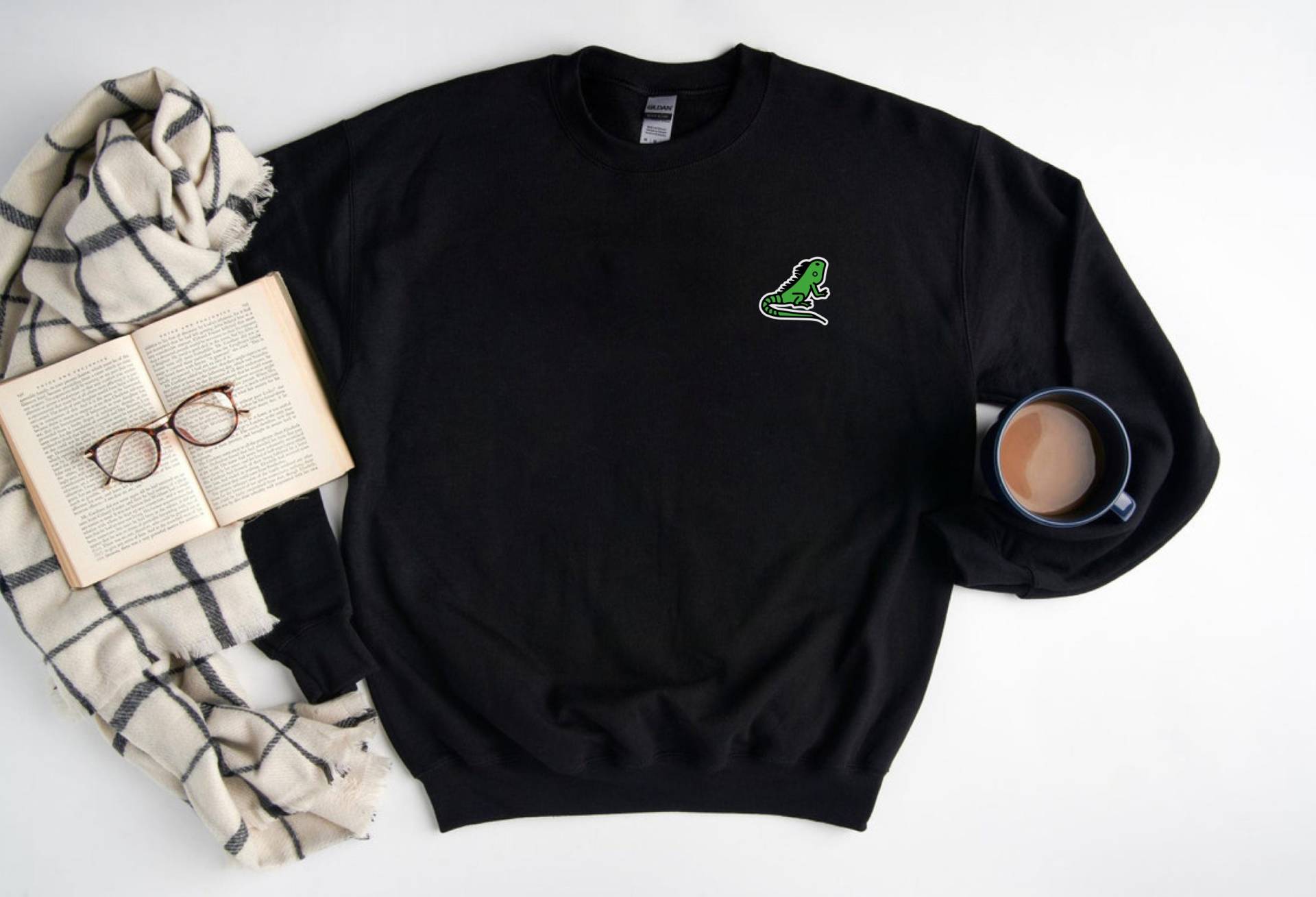 Eidechse Leguan Crewneck, Süßes Echsen Sweatshirt, Icon Geschenk, Pullover, Geschenk Für Eidechsenliebhaber, Sweatshirt Crewneck von Planet4Life