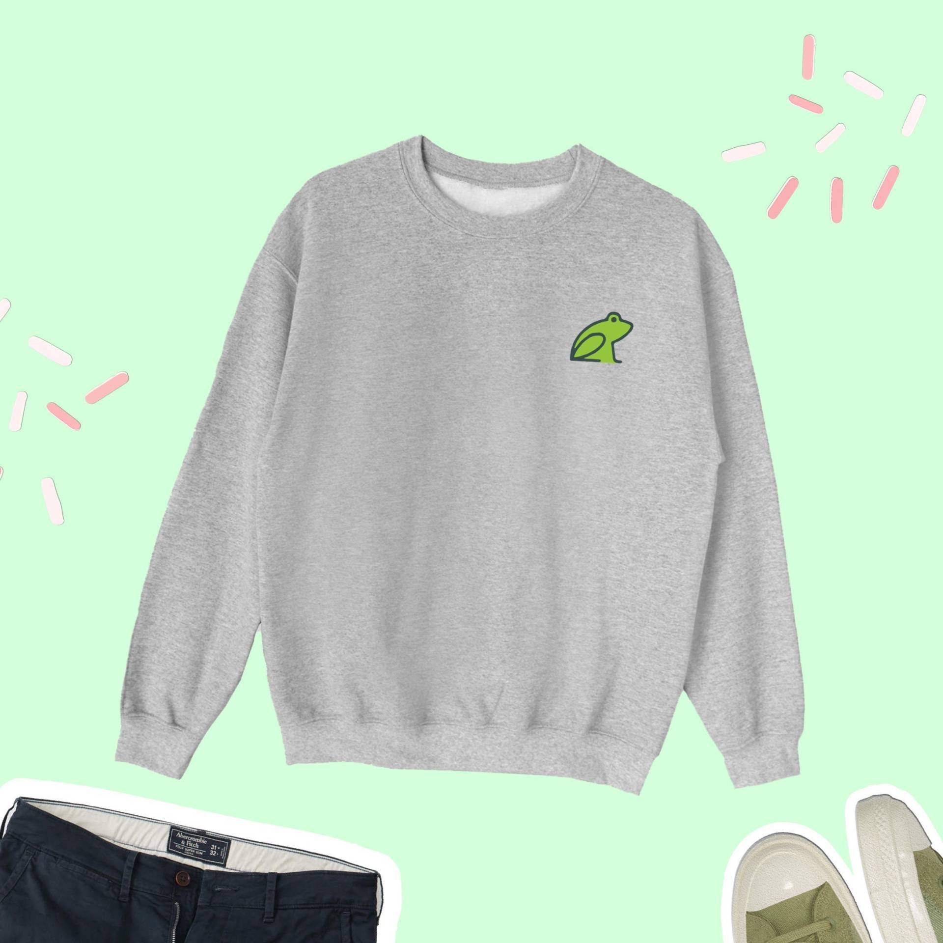 Frosch Icon Crewneck, Süßer Sweatshirt, Geschenk, Pullover, Geschenk Für Froschliebhaber Freund, Sweatshirt Crewneck Hoodie von Planet4Life