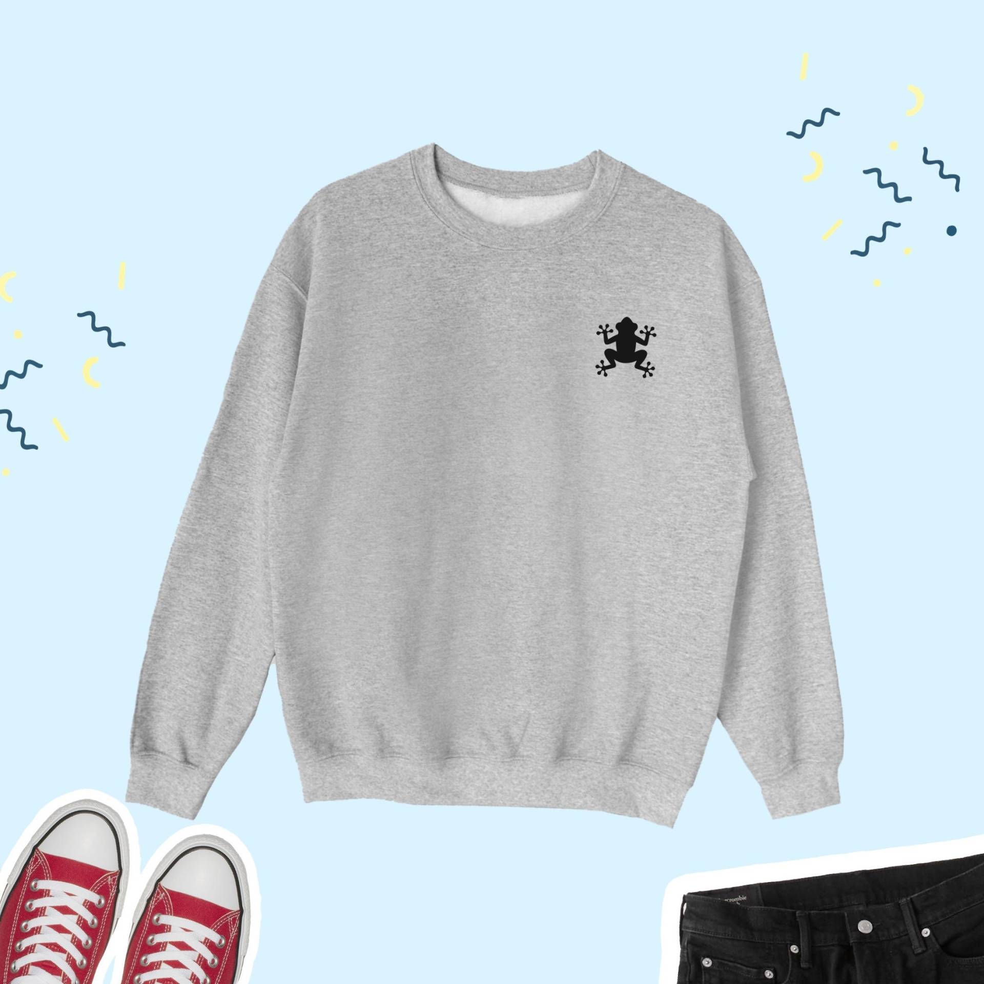Frosch Icon Crewneck, Süßes Sweatshirt, Liebhaber Geschenk, Pullover, Geschenk Für Froschliebhaber Freund, Süßer Sweatshirt Crewneck von Planet4Life