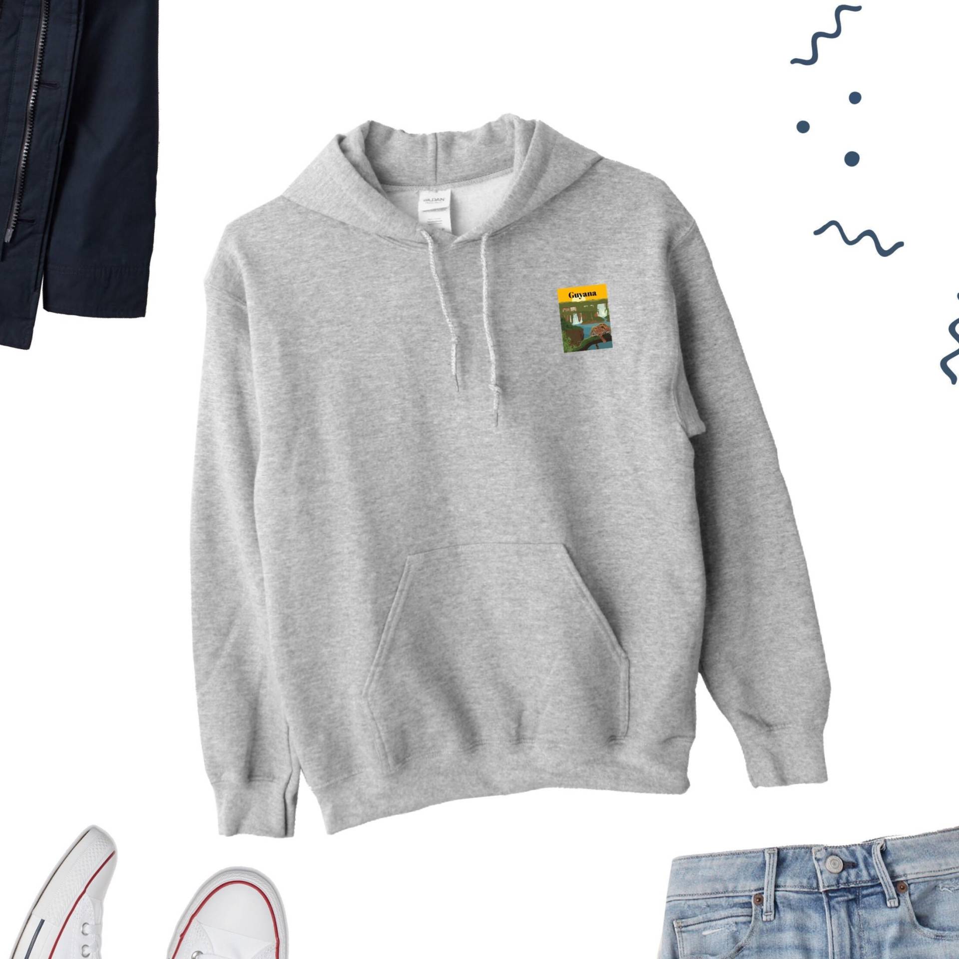Guyana Hoodie, Kapuzenpullover, Unisex Pullover, Niedliches Geschenk Guyana Hoodie, Kapuzenpullover, Unisex Pullover, Niedliches Geschenk von Planet4Life