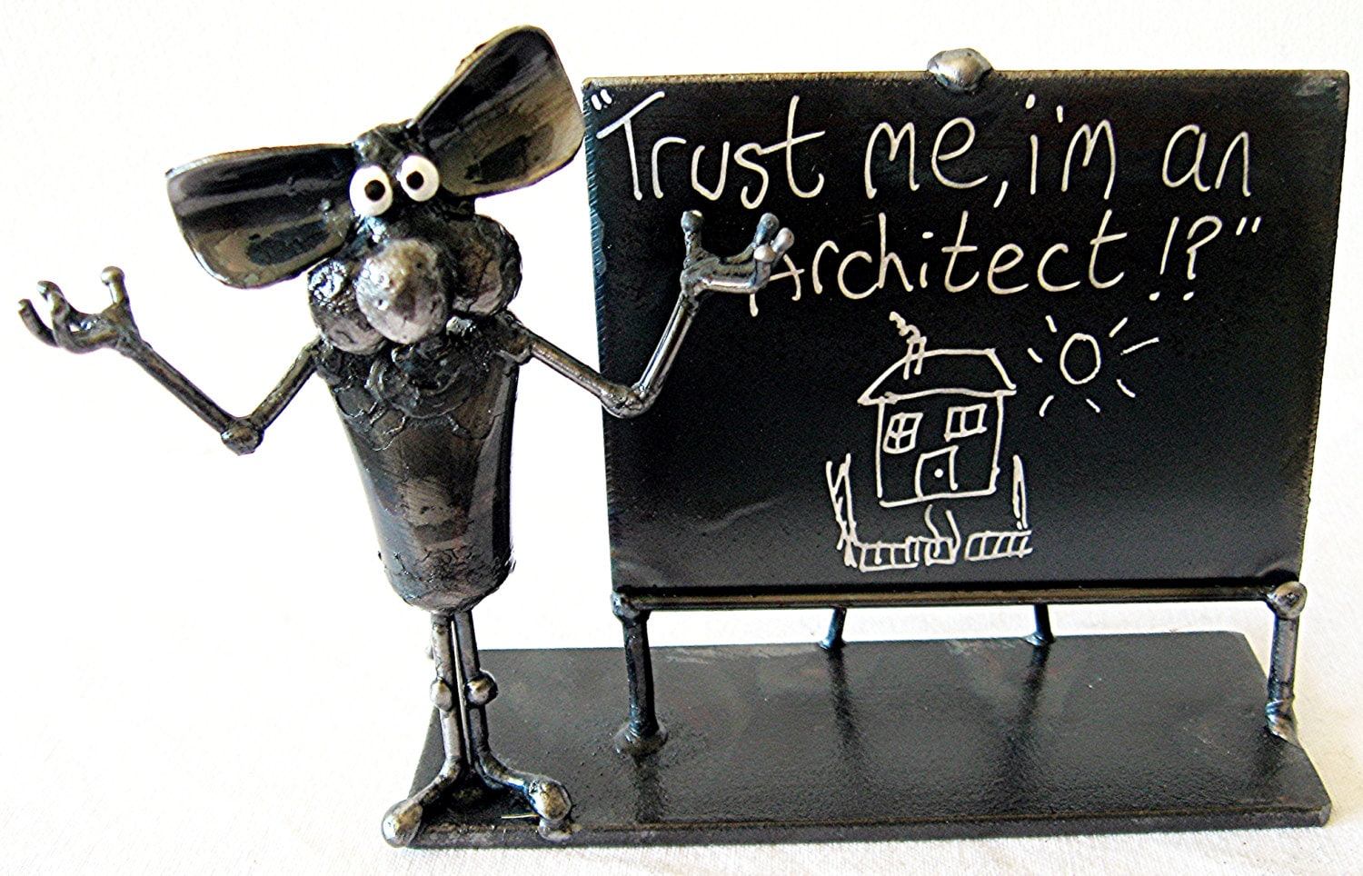 Architekt Steinskulpturen Maus Aus Recyceltem Stahl Architekt Steinskulpturen Maus Aus Recyceltem Stahl von PlanetDork