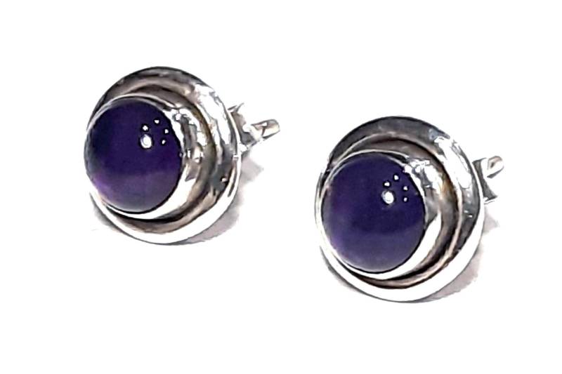 Amethyst Ohrstecker 925 Sterling Silber Edelsteine Ohrringe Schmuck von PlanetEarthHandmade