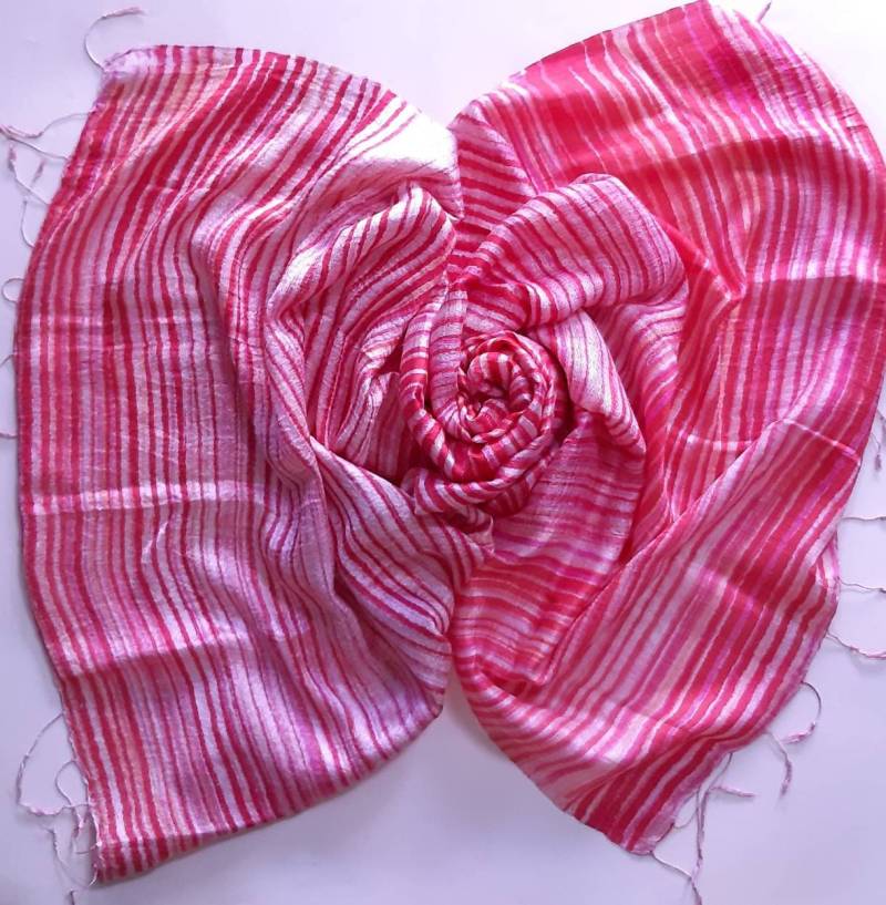 Ikat Seidenschal Handgewebtes Tuch Handgewebt Schal Rohe Seide Thai Reine Natur Seidentuch von PlanetEarthHandmade