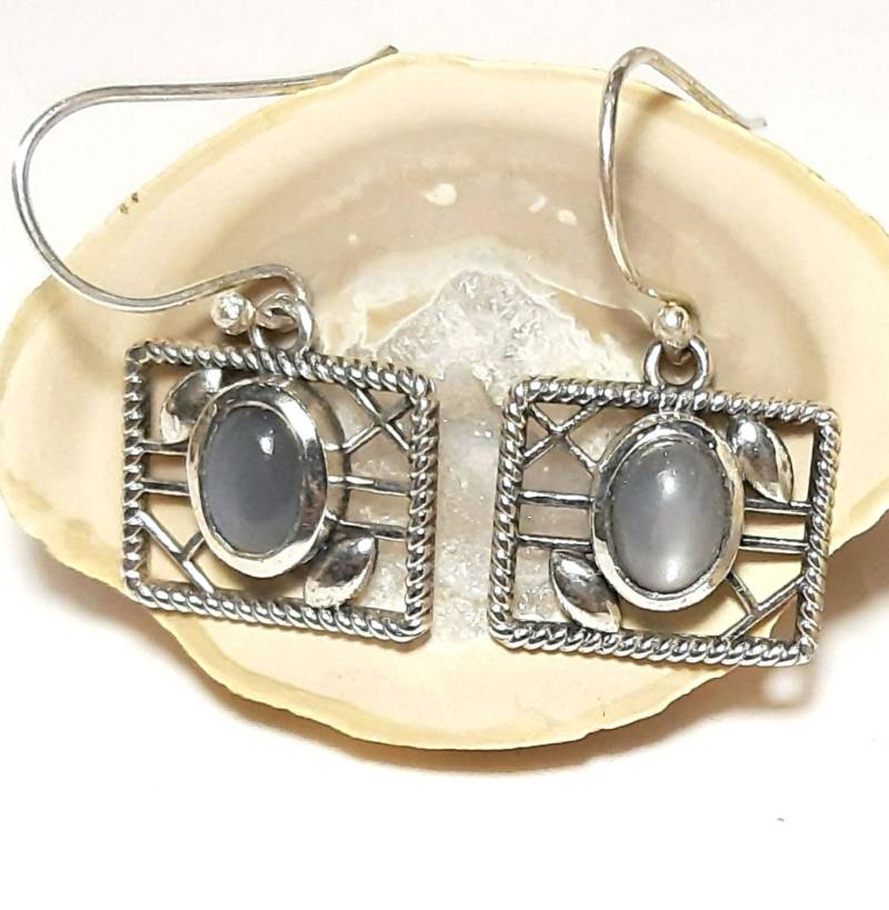 Labradorit Ohrhänger Sterling Silber Ohrringe Schmuck Edelstein von PlanetEarthHandmade