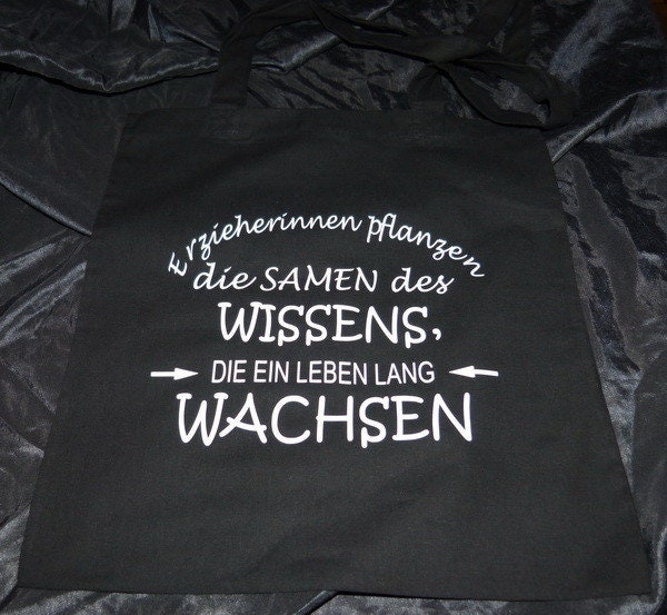 Bedruckter Baumwollbeutel "Erzieherinnen..." von PlanetSchwarzeKiwi