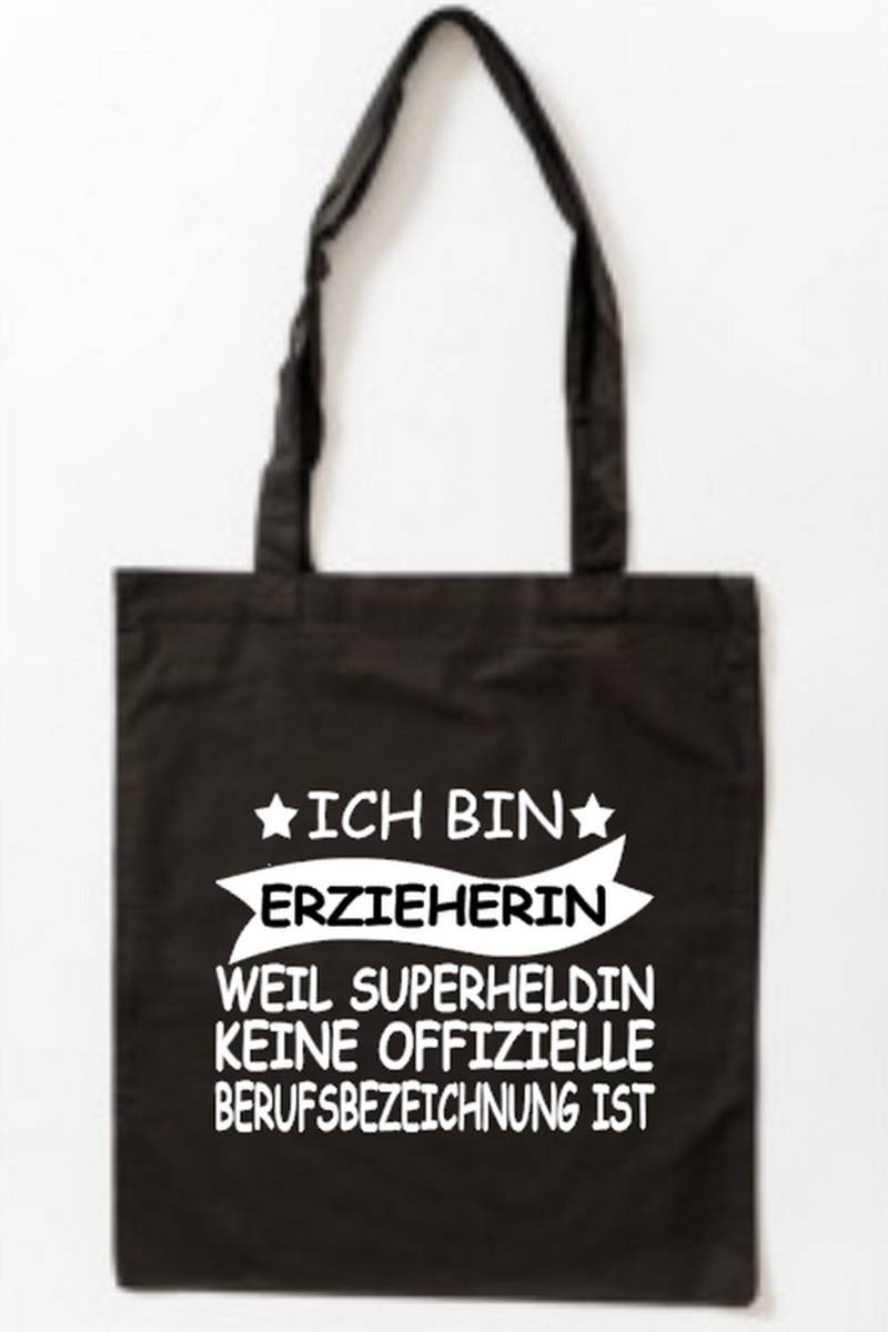 Bedruckter Baumwollbeutel Ich Bin Erzieherin Weil Superheldin Keine Offizielle Berufsbezeichnung Ist von PlanetSchwarzeKiwi