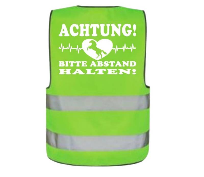 Sicherheitsweste Warnweste Leuchtweste Für Kinder, Erwachsene, Reiter Und Hundebesitzer Achtung Bitte Abstand Halten von PlanetSchwarzeKiwi