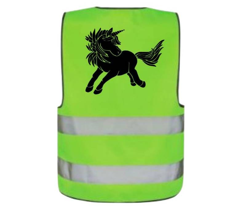 Sicherheitsweste Warnweste Leuchtweste Für Kinder, Erwachsene, Reiter Und Hundebesitzer Einhorn Unicorn von PlanetSchwarzeKiwi