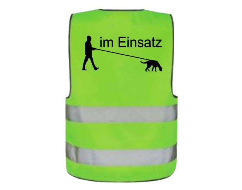 Sicherheitsweste Warnweste Leuchtweste Für Kinder, Erwachsene, Reiter Und Hundebesitzer Mantrailer Mantrailerin Im Einsatz Mantrailing von PlanetSchwarzeKiwi