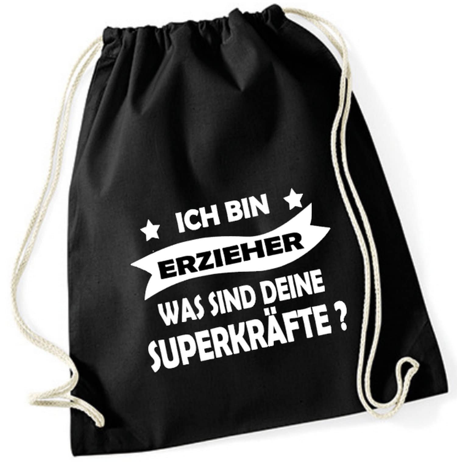 Turnbeutel Ich Bin Erzieher Was Sind Deine Superkräfte ? von PlanetSchwarzeKiwi