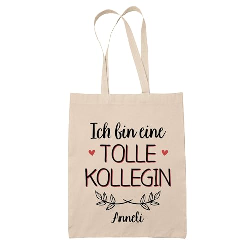 Baumwolltasche Anneli Tolle Kollegin - Geschenk Muttertag Geburtstag Schwester Weihnachten Tante Patentante Wiederverwendbarer Shopper von Planetee