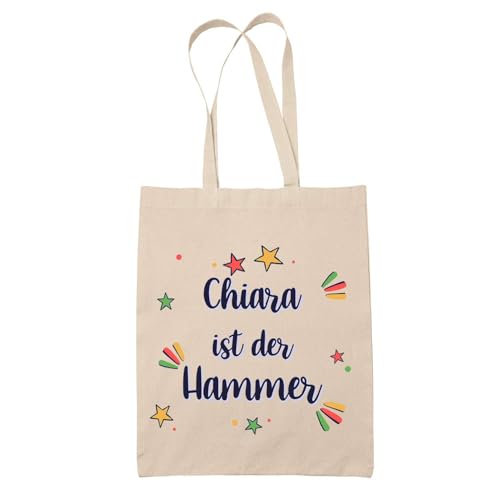 Baumwolltasche Chiara ist der Hammer - Geschenk Muttertag Geburtstag Schwester Weihnachten Tante Patentante Wiederverwendbarer Shopper von Planetee