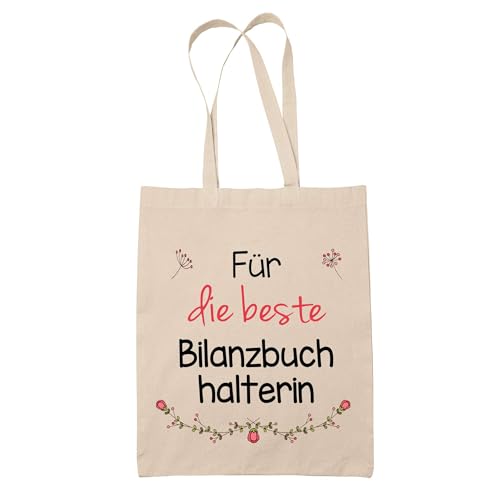 Baumwolltasche Für die beste Bilanzbuchhalterin - Stofftasche/Shopper Geschenk zum Ruhestand, Abschied oder Geburtstag für Kollegin, Chefin oder Freundin von Planetee