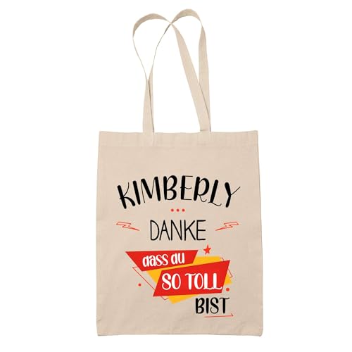 Baumwolltasche Kimberley Du so toll bist - Geschenk Muttertag Geburtstag Schwester Weihnachten Tante Patentante Wiederverwendbarer Shopper von Planetee