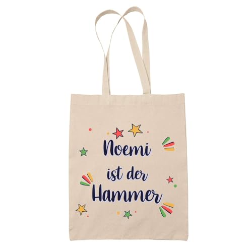 Baumwolltasche Noemi ist der Hammer - Geschenk Muttertag Geburtstag Schwester Weihnachten Tante Patentante Wiederverwendbarer Shopper von Planetee