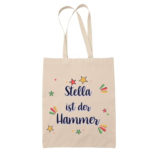 Baumwolltasche Stella ist der Hammer - Geschenk Muttertag Geburtstag Schwester Weihnachten Tante Patentante Wiederverwendbarer Shopper von Planetee