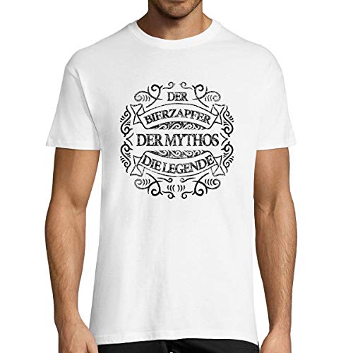 Der Bierzapfer Der Mythos Die Legende | Ich Liebe Meinen Job | Herren Rundhals Weiß T-Shirt L von Planetee
