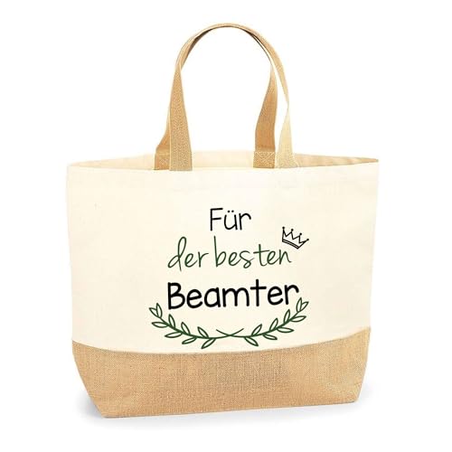 Jutebeutel Für der besten Beamter - Einkaufstasche aus Baumwolle & Jute, Geschenk zum Geburtstag, Abschied oder Ruhestand für Kollegen oder Chef Jutebeutel Für der besten Beamter - Einkaufstasche aus Baumwolle & Jute, Geschenk zum Geburtstag, Abschied oder Ruhestand für Kollegen oder Chef von Planetee