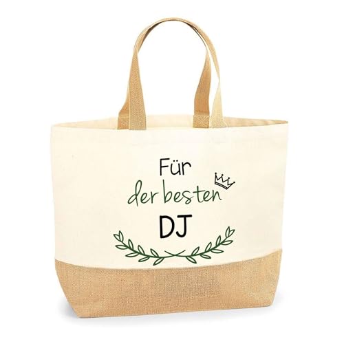 Jutebeutel Für der besten DJ - Einkaufstasche aus Baumwolle & Jute, Geschenk zum Geburtstag, Abschied oder Ruhestand für Kollegen oder Chef Jutebeutel Für der besten DJ - Einkaufstasche aus Baumwolle & Jute, Geschenk zum Geburtstag, Abschied oder Ruhestand für Kollegen oder Chef von Planetee