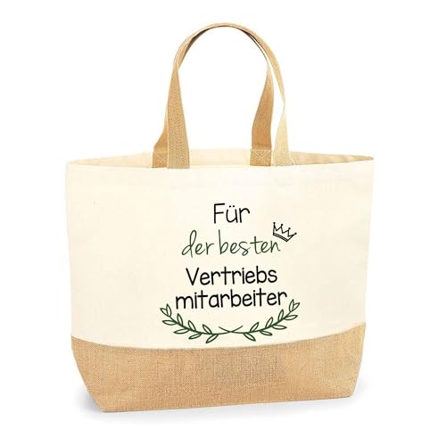 Jutebeutel Für der besten Vertriebsmitarbeiter - Einkaufstasche aus Baumwolle & Jute, Geschenk zum Geburtstag, Abschied oder Ruhestand für Kollegen oder Chef Jutebeutel Für der besten Vertriebsmitarbeiter - Einkaufstasche aus Baumwolle & Jute, Geschenk zum Geburtstag, Abschied oder Ruhestand für Kollegen oder Chef von Planetee