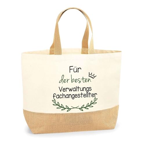 Jutebeutel Für der besten Verwaltungsfachangestellter - Einkaufstasche aus Baumwolle & Jute, Geschenk zum Geburtstag, Abschied oder Ruhestand für Kollegen oder Chef Jutebeutel Für der besten Verwaltungsfachangestellter - Einkaufstasche aus Baumwolle & Jute, Geschenk zum Geburtstag, Abschied oder Ruhestand für Kollegen oder Chef von Planetee