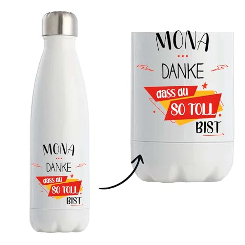 Jutebeutel Mona Du so toll bist - Einkaufstasche & Strandtasche aus Baumwolle und Jute Geschenk für Damen Geburtstag Muttertag Freundin Schwester Weihnachten von Planetee