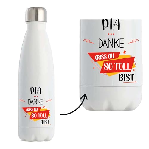 Jutebeutel Pia Du so toll bist - Einkaufstasche & Strandtasche aus Baumwolle und Jute Geschenk für Damen Geburtstag Muttertag Freundin Schwester Weihnachten von Planetee