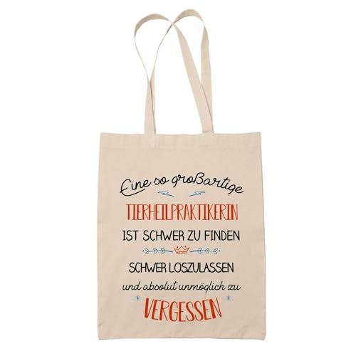 Planetee Baumwolltasche Großartige Tierheilpraktikerin - Stofftasche/Shopper Geschenk zum Ruhestand, Abschied oder Geburtstag für Kollegin, Chefin oder Freundin von Planetee