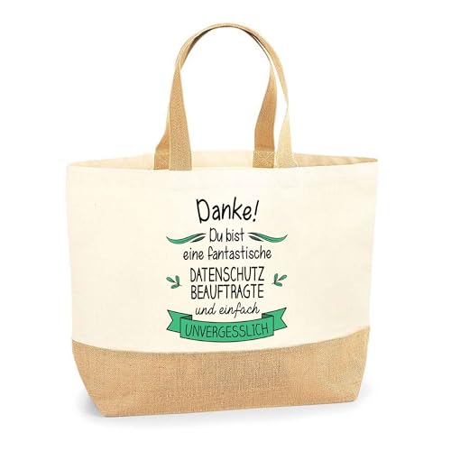 Planetee Jutebeutel Fantastische Datenschutzbeauftragte - Einkaufstasche und Strandtasche aus Baumwolle und Jute, Geschenk zum Ruhestand, Abschied, Geburtstag für Kollegin oder Chefin von Planetee