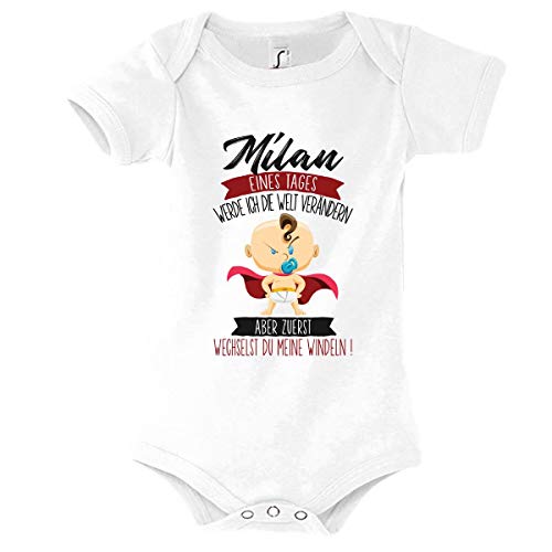 Planetee Milan Vorname Jungen Kurzarm-Body 3-6 Monat von Planetee