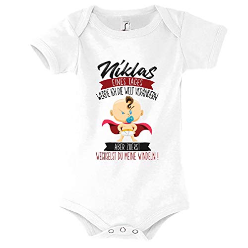 Planetee Niklas Vorname Jungen Kurzarm-Body 3-6 Monat von Planetee