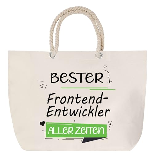 Planetee Strandtasche mit Kordelgriffen - Bester Frontend-Entwickler aller Zeiten - großer Baumwoll-Shopper, wiederverwendbar, Geschenk zum Ruhestand, Abschied oder Geburtstag für Kollegen oder Chef Planetee Strandtasche mit Kordelgriffen - Bester Frontend-Entwickler aller Zeiten - großer Baumwoll-Shopper, wiederverwendbar, Geschenk zum Ruhestand, Abschied oder Geburtstag für Kollegen oder Chef von Planetee