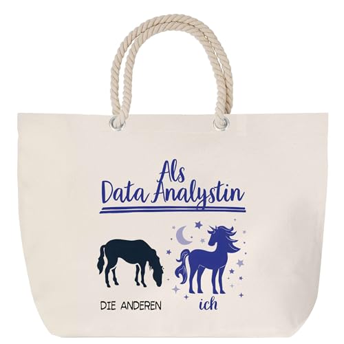 Planetee Strandtasche mit Kordelgriffen Data Analystin Einhorn - großer Baumwoll-Shopper, wiederverwendbar, Geschenk zum Ruhestand, Abschied oder Geburtstag für Kollegin oder Chefin Planetee Strandtasche mit Kordelgriffen Data Analystin Einhorn - großer Baumwoll-Shopper, wiederverwendbar, Geschenk zum Ruhestand, Abschied oder Geburtstag für Kollegin oder Chefin von Planetee