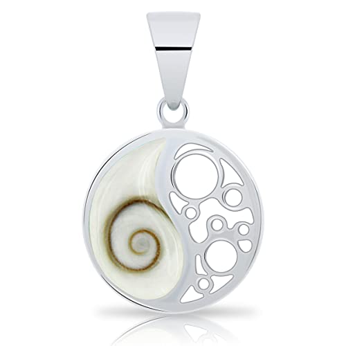 PLANETYS - 925 Sterling Silber Anhänger Yin Yang Auge des Heilige Lucie - Santa Lucia - Oeil de Sainte Lucie - Shiva Eye von Planetys