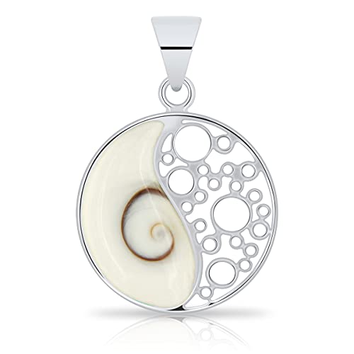 PLANETYS - 925 Sterling Silber Anhänger Yin Yang Auge des Heilige Lucie - Santa Lucia - Oeil de Sainte Lucie - Shiva Eye von Planetys