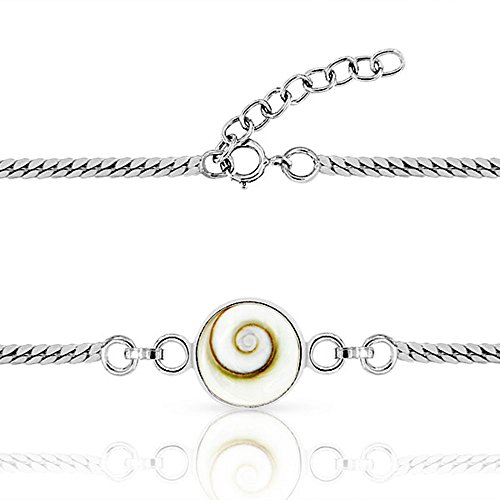 Planetys - 925 Sterling Silber Armband Auge des Heilige Lucie - Santa Lucia - Oeil de Sainte Lucie - Shiva Eye von Planetys