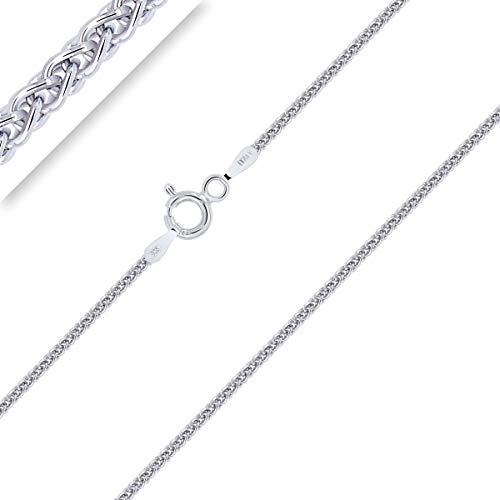 PLANETYS - Kinder und Baby Weizenkette 925 Sterling Silber Rhodiniert Kette - Halskette - 1.4 mm Breite Längen: 40 cm von Planetys
