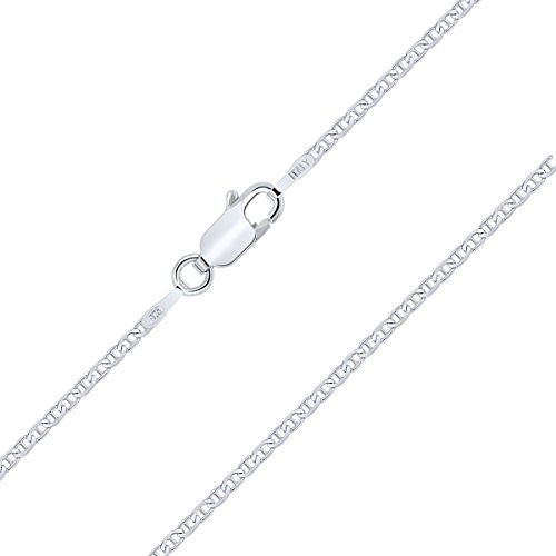 PLANETYS - Marine kette 925 Sterling Silber Rhodiniert Kette - Halskette - 1.8 mm Breite Längen: 45 cm von Planetys