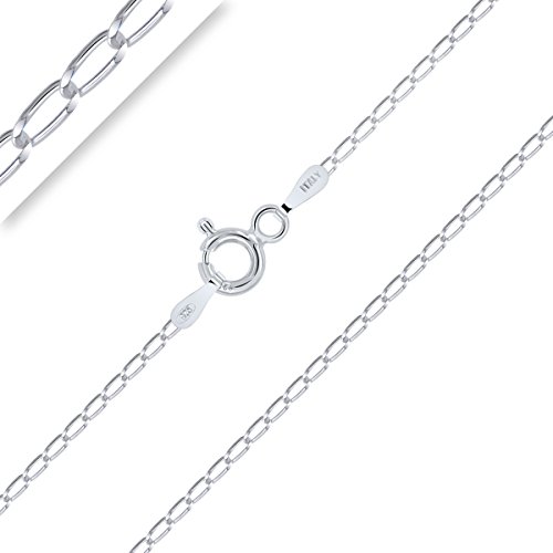Planetys - Cheval Kette 925 Sterling Silber Rhodiniert Kette - Halskette - 1.1 mm Breite Längen: 50 cm von Planetys