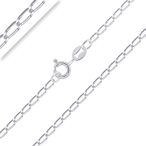 Planetys - Cheval Kette 925 Sterling Silber Rhodiniert Kette - Halskette - 1.4 mm Breite Längen: 50 cm von Planetys