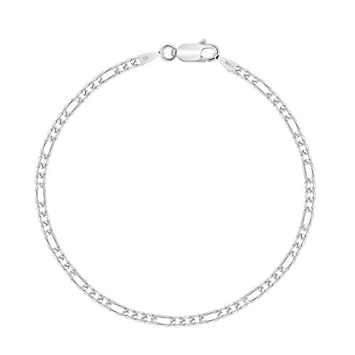 Planetys - Figaro Armband 925 Sterling Silber rhodiniert (1+3) 2.5 mm Breite von Planetys