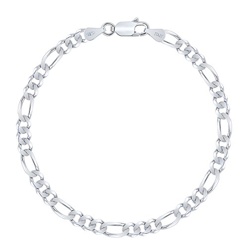 Planetys - Figaro Armband 925 Sterling Silber rhodiniert (1+3) 4.1 mm Breite von Planetys